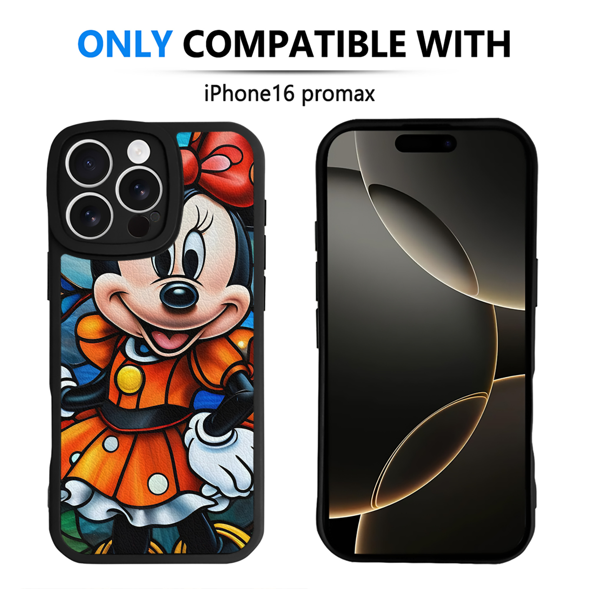 （画像用） ミッキーマウス Mickey Mouse 【iPhone 16シリーズ対応】シリコンスマホケース（レザー調） 材質：シリコン